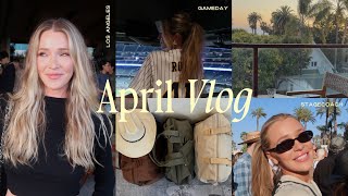 april vlog gameday midwest spring LA trip stagecoach [upl. by Notnilk]