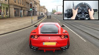 Forza Horizon 4 Ferrari 812 Superfast Steering Wheel  Paddle Shifter Gameplay [upl. by Anaibaf570]