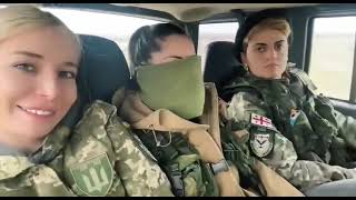 Women from the Georgian Legion in Ukraine [upl. by Lettie870]