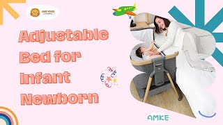 AMKE Bedside Sleeper for Baby👶  Adjustable Baby Bed for Infant Newborn [upl. by Cyndie]