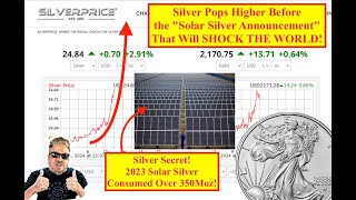 ALERT Silver Pops Higher amp The quotSolar Silver Announcementquot That Will SHOCK THE WORLD Bix Weir [upl. by Fonda]