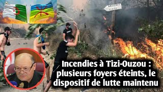 Incendies à TiziOuzou  plusieurs foyers éteints le dispositif de lutte maintenu [upl. by Akirahs125]