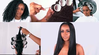 Dont want heat damage Tension roller set on natural hair [upl. by Mitchel]