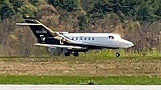 N808MC  Hawker 800XP landing at KLEW  13 May 2024 [upl. by Llezniuq700]