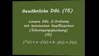 Gewöhnliche DGL15 Schwingungsgleichungen III [upl. by Avek161]