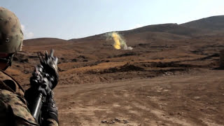 M203 40mm Grenade Launcher Training in Afghanistan [upl. by Dlorag512]