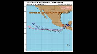 Nadin toca tierra y se convierte en depresión tropical Óscar cerca de las Islas turcas y caicos [upl. by Nniuq]