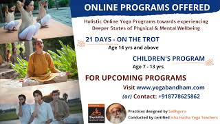 Online yoga  Isha hatha yoga  21 days on the trot [upl. by Melburn]