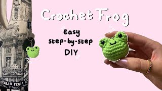 How to Crochet a Mini Frog Tutorial  BEGINNER FRIENDLY [upl. by Aeuhsoj]