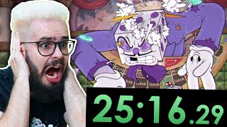 ZERANDO CUPHEAD EM 25 MINUTOS RECORDE MUNDIAL REACT [upl. by Osithe]