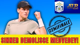 DOMINIO TOTALE Sinner Spazza Via Medvedev in Soli Due Set [upl. by Priebe203]