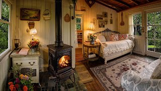 🔴Relaxing Rain Ambience for Deep Sleep in Cozy Cabin with Crackling Fireplace Sounds amp Soothing Rain [upl. by Even131]