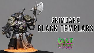 How to Paint GRIMDARK BLACK TEMPLARS ¦ Warhammer 40k ¦ Space Marines [upl. by Adev]