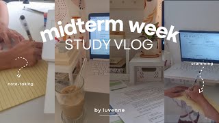 productive study vlog — midterms exam week extreme study session cramming amp notetaking [upl. by Ruskin]