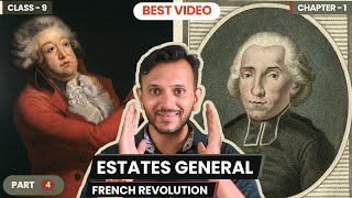 Part  4 I Estates General I French Revolution I Chapter  1I Class 9 I Hindi I 2020 [upl. by Tracie]