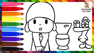 Desenhar e Colorir o Pocoyó que Precisa de Fazer Chichi 👶🚽🐘🧻 Desenhos para Crianças [upl. by Canada]