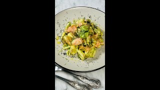 GNOCCHETTI SARDI CON ZUCCHINE E SALMONE 😋🥰🤩 DA LECCARSI I BAFFI Shorts [upl. by Jeffcott]