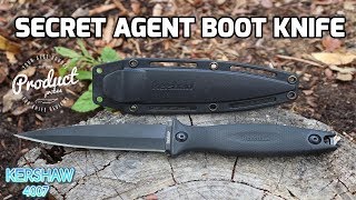 Kershaw Secret Agent Concealable Boot Knife W Dual Carry Molded Sheath 4007 [upl. by Jonina119]