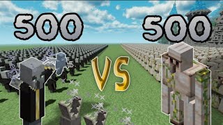 50 Evokers Vs 40 Iron Golame In Minecraft [upl. by Ahsenek248]