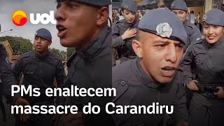 Vídeo mostra soldados da PM exaltando massacre do Carandiru em SP caso é investigado [upl. by Allmon]