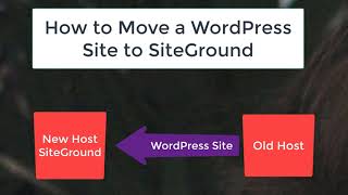 How to Migrate a WordPress Site to SiteGround [upl. by Tedra]