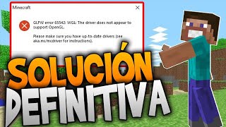 cómo solucionar el error glfw 65542 de Minecraft [upl. by Beauchamp]