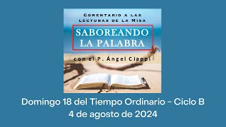 Comentario a las lecturas Domingo 18 del Tiempo Ordinario – Ciclo B 4 de agosto de 2024 [upl. by Seymour]