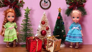 CHRISTMAS 2022  Elsa amp Anna toddlers  gifts  decorating the tree  Barbie [upl. by Nyliret]