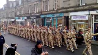 black watch marching through kirkcaldy 2009 [upl. by Wehhtam121]