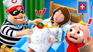 Mom Bad Guy Broke into Hospital  Take Care Of Pregnant Mom and More Nursery Rhymes amp Kids Songs [upl. by Sheelagh60]