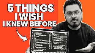 5 Things I Wish I Knew When I Started Programming Honest Truth [upl. by Barcot135]