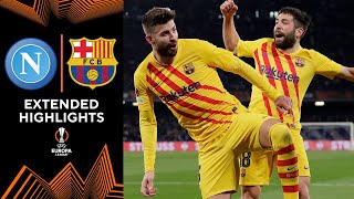 Napoli vs Barcelona Extended Highlights  UEL  Playoffs  Leg 2  CBS Sports Golazo  Europe [upl. by Atirahc323]