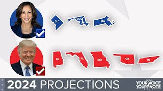 2024 Election Projections for Ala Fla Md Okla DC Mo Mass Tenn [upl. by Afnin261]