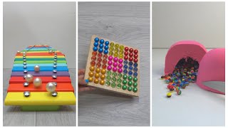 Oddly Satisfying video compilation with beads bells balls marble run xylophone and more [upl. by Amme226]