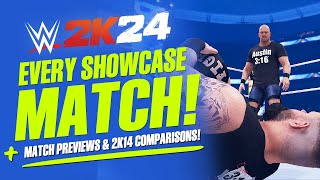 WWE 2K24 All 2K Showcase Matches Previewed 2K14 Comparisons Match History amp More [upl. by Blakelee738]