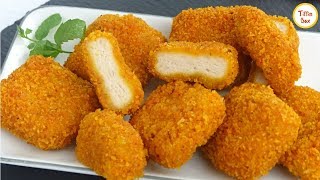 Homemade Chicken Nuggets Recipe by Tiffin Box  How To Make Crispy Nuggets for kids lunch box [upl. by Peggi]