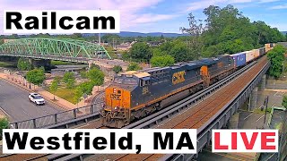 Westfield Massachusetts USA  LIVE Railfan Cam [upl. by Rebane]