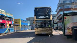 METRO BUS ROUTE 460 DEPARTING CRAWLEY BUS STATION [upl. by Kirbie422]