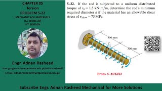 522  Ch 5 Torsion  Mechanics of Materials RC Hibbeler [upl. by Simsar307]