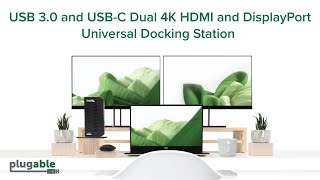 Plugable USB 30 and USBC Dual 4K Display Docking Station [upl. by Madid]