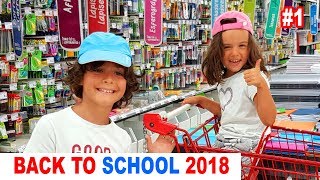 NOS FOURNITURES SCOLAIRES de la rentrée 1  BACK TO SCHOOL 2018  LA FAMILLE DÉMO JOUETS [upl. by Vallery]