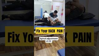 Chiropractic adjustment of L5S1 for reducing lowerback painchiropracticspinaladjustmentbackpain [upl. by Eigger]