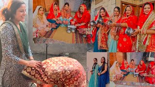 😍KARVA CHOUTH POOJA VLOGdesivlogfamilyvlogvandna [upl. by Ihpen765]