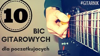 10 łatwych BIĆ GITAROWYCH dla początkujących  podstawowe bicia na gitarę  SCHEMATY [upl. by Haldeman253]