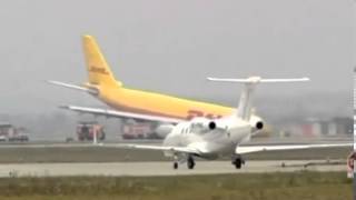 DHL Plane crash lands on its nose in Slovakia [upl. by Farrar]