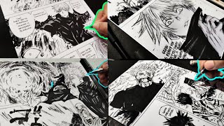 Manga Page Drawing COMPILATION  JUJUTSU KAISEN [upl. by Biegel]