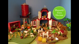 Playmobil Farm Animals Diorama  Learn Farm Animal Names [upl. by Ornstead921]