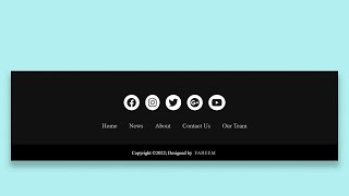 How To Add Footer in Html Website [upl. by Dehsar]