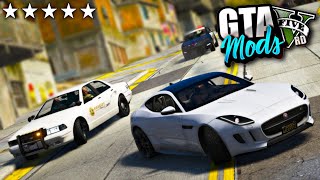 GTA V  INVADI A BASE MILITAR E DEI FUGA DE JAGUAR FTYPE  FUI PRA FAVELA   GTA 5 MODS [upl. by Atsirc]