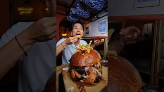 6KG 13lbs Dino Rib Burger  Best burger challenge Ive had in awhile foodchallenge [upl. by Von27]